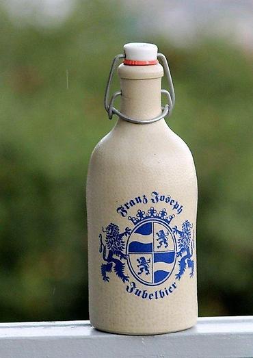 Stare vaze i dekor: Franz Joseph Jubelbier keramička boca. Jubilarna keramička boca za — 7
