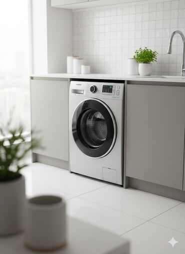 купить стиральную машину бу недорого: Стиральная машина Samsung, 6 кг, Новый, Автомат, Есть сушка, Бесплатная доставка