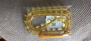 Təsbehlər: 100% təbii,bütöv daş kəhrəba!33 ədəd parlaq limon rəng,şəffaf kəhrəba — 5