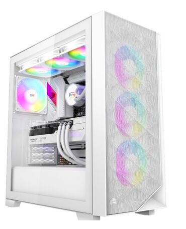пассивное сетевое оборудование инструменты: Корпус ПК, Б/у, PcCooler, ATX, цвет - Белый