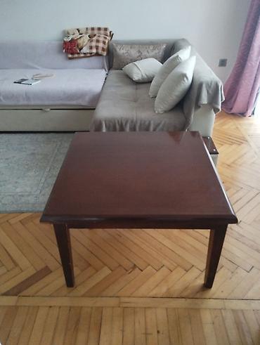 ofis stullari: Taxta çay/soyuducu masa - Material: bərk taxta, tünd qəhvəyi (laklı) — 1