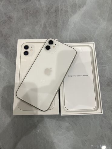 Apple iPhone: IPhone 11, Б/у, 128 ГБ, Белый, Коробка, 74 %