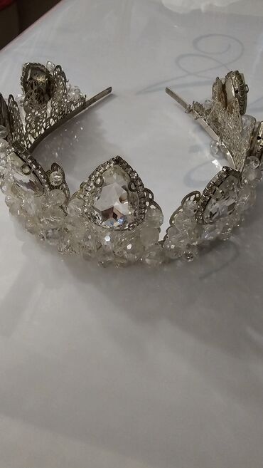 Аксессуары для волос: Аксессуар для волос, Диадема, Женские, Материал: Стразы — 9