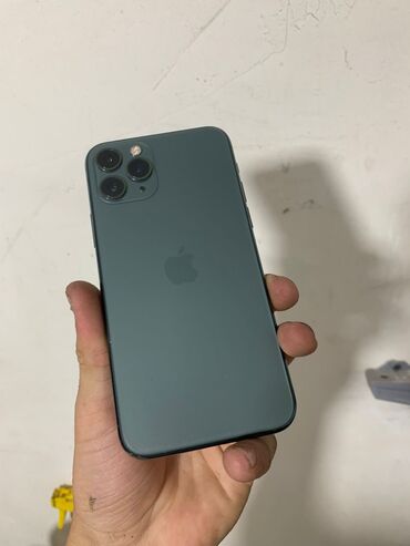 режим 10 с: IPhone 11 Pro, Б/у, 256 ГБ, Зеленый, Наушники, Зарядное устройство, Защитное стекло, 75 %