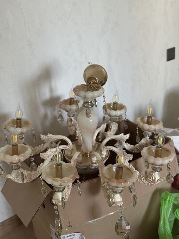 беспроводные светильники на кухню: Çılçıraq, 8 lampa, Metal