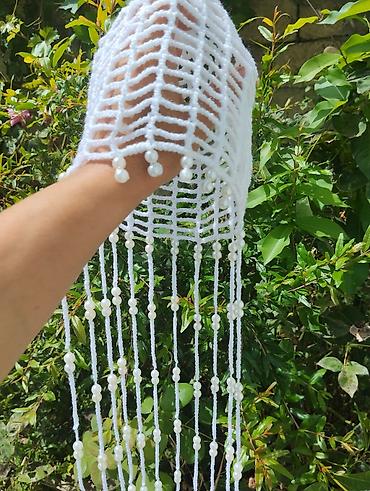 payız üst geyimləri: Xüsusi toxunma “hairnet”/baş bəzəyi - Material: nazik iplikdən əl — 1