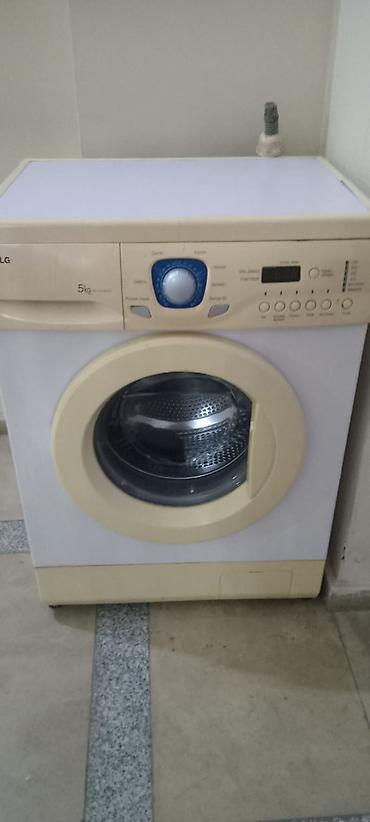 hamam kranti: LG ön yükləməli paltaryuyan maşın - Tutum: 5 kq (paneldə qeyd olunub) — 5