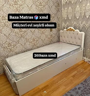 çarpayıların satışı: Tək nəfərlik baza və matras dəsti - Klassik dizaynlı, başlıq hissəsi — 1