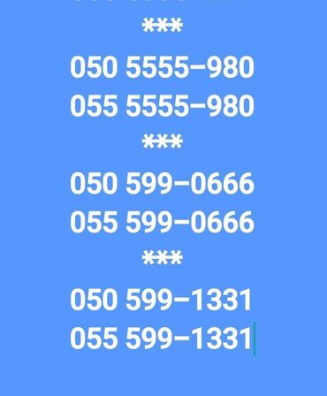 SİM-kartlar: Nömrə: ( 055 ) ( 9910202 ), Yeni