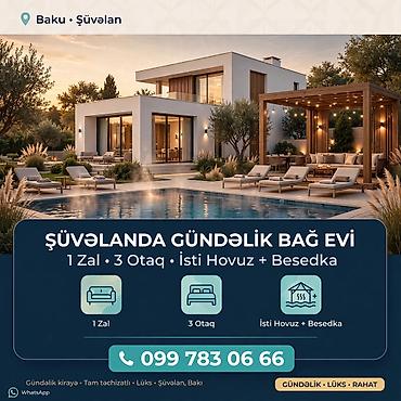 ipoteka evler gence: 132 kv. m, 3 otaqlı, Hovuzlu — 2