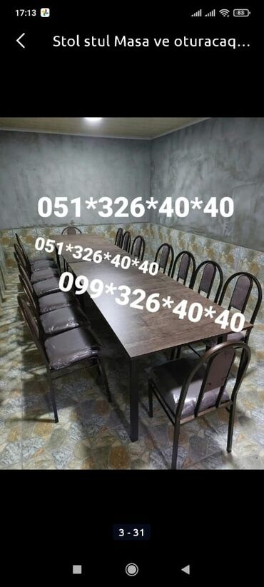 Masa və oturacaq dəstləri: Masa ve oturacaq destleri stol stul Stol stul stul stol oturacaq — 11