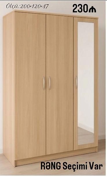 taxda qapi: Üç qapılı şkaf – aynalı model - Ölçü: 200 × 120 × 47 sm - Material — 1