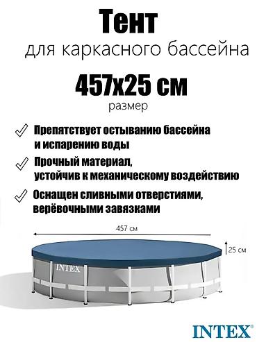ft: Тент-крышка для каркасного бассейна Intex 457×25 см (для круглых — 3
