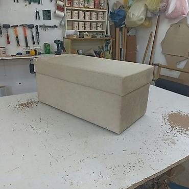 lidl namestaj: Tapacirana klupa/sanduk sa poklopcem Dimenzije: 90x45x40cm - — 1