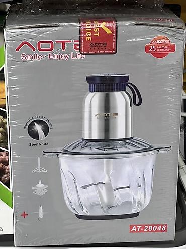 вертикальный нож: Измельчитель продуктов AOTE AT-28048. Компактный кухонный прибор для — 1