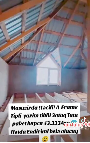 Həyət evləri və villaların satışı: 3 otaqlı, 68 kv. m, Təmirsiz — 2