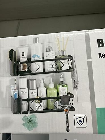 хранение: Настенный органайзер для душа (shower caddy) - Комплект полок и — 2