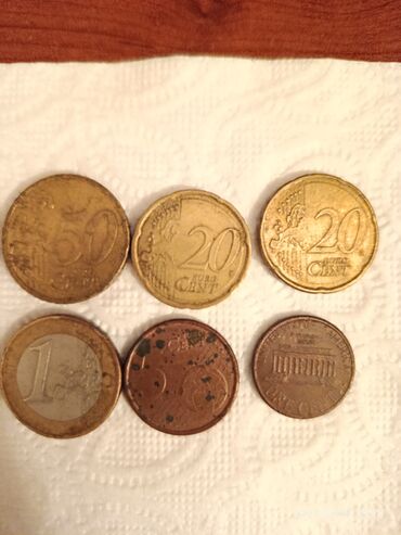 Sikkələr: Kolleksiya üçün köhnə sikkələr və medalion asqısı - — 7