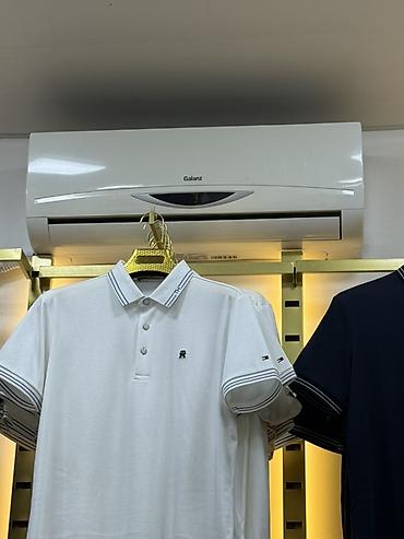 ag cins: Ağ rəngli kişi polo köynəyi - Stil: Klassik polo yaxalı, 3 düyməli ön — 1