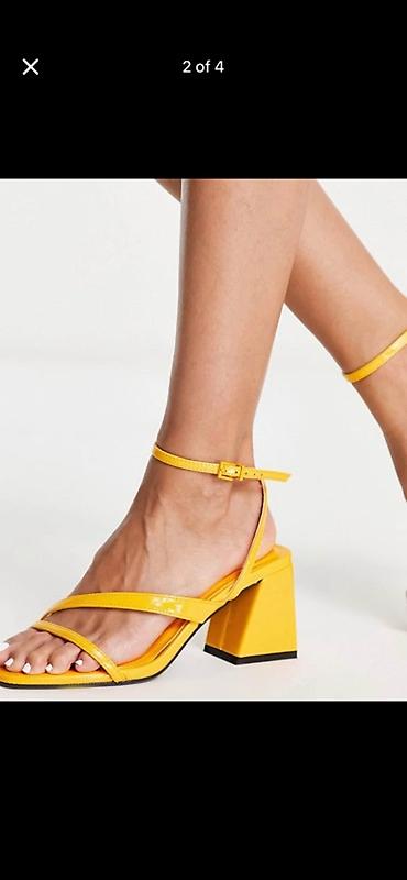 yaz basanoşkalar: Bershka, Ölçü: 37, rəng - Sarı, Yeni — 3