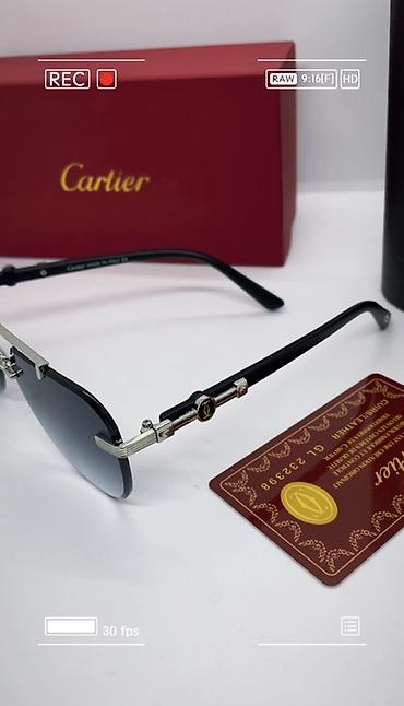 Aksesuarlar: Cartier gün eynəyi - Rimless (çərçivəsiz) dizayn, metal üst körpü və — 4