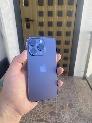 IPhone 14 Pro, Б/у, 128 ГБ, Deep Purple, Кабель, 85 %