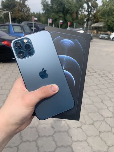 iphone 12 pro max китайский: IPhone 12 Pro Max, Колдонулган, 128 ГБ, Көк, Заряддоочу түзүлүш, Коргоочу айнек, Каптама, 78 %