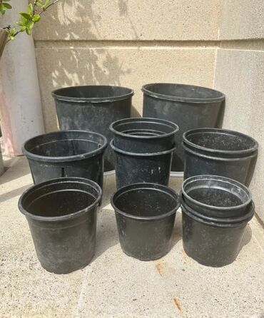 Bitkilər üçün dibçəklər: Plastik,kauçuk gül və dibçək qabları satılır. Cəmisi 60 — 5