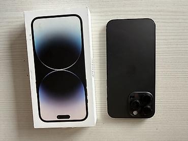 iphone max: IPhone 14 Pro Max, Б/у, 128 ГБ, Black Titanium, Защитное стекло, Чехол, Коробка, 78 % — 1