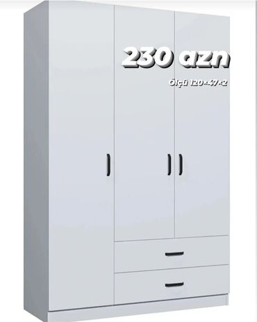 dolab 2ci əl: Гардеробный шкаф, Новый, 3 двери, Распашной, Прямой шкаф, Азербайджан