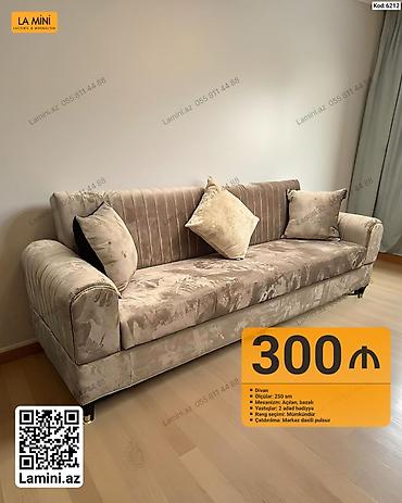 Divan – Kod: 6212 - Ölçü: 250 sm - Mexanizm: Açılan, bazalı (yataq lalafo.az -da Divan – Kod: 6212 - Ölçü: 250 sm - Mexanizm: Açılan, bazalı (yataq