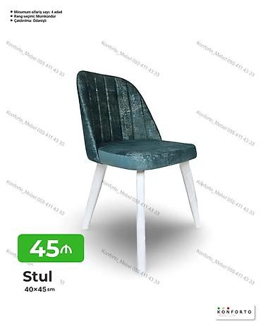 Stul – 40×45 sm - Yumşaq, rahat oturacaq və bel hissəsi - Şaquli