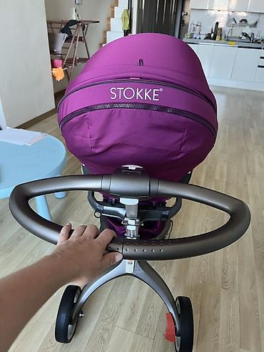 стокки коляска: Коляска, Stokke, цвет - Фиолетовый, Б/у, Самовывоз, Платная доставка — 4