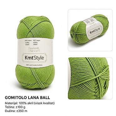 KMT Standardno tanko predivo, svetlozeleno (KmtStyle GOMITOLO LANA