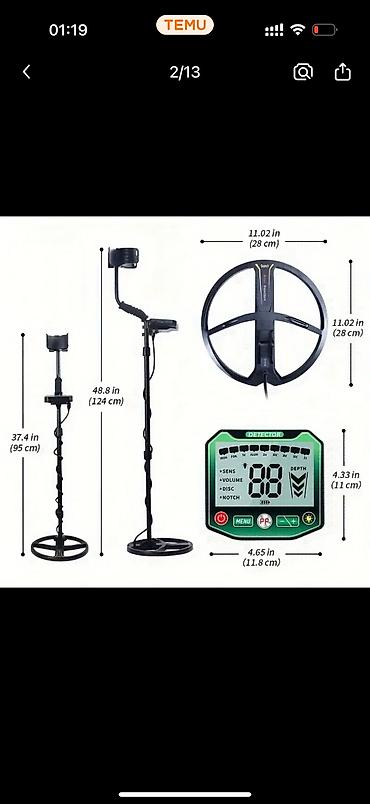 Metal axtaran aparatlar: Endirim Высокоточный металлоискатель для взрослых - Регулируемые — 5