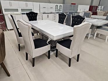 Setovi stolova i stolica: Trpezarijski set – sto sa 6 stolica - Moderan pravougaoni sto sa — 22