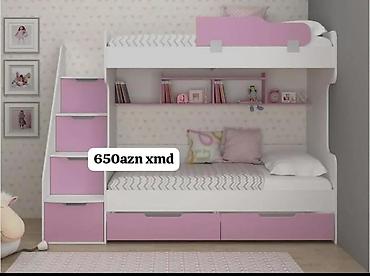 madera mebel: İki mərtəbəli uşaq çarpayıları – ağ rəngdə, müasir dizayn — 4