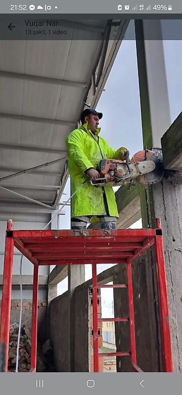 qaynaq isleri: Beton kəsimi və deşilməsi xidməti - Armaturlu beton, monolit — 9