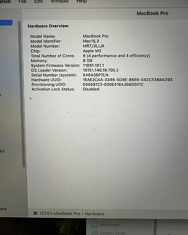 Ноутбуки Apple (MacBook): Ультрабук, Б/у, Apple M3, ОЗУ, RAM: 8 ГБ, В рассрочку — 6