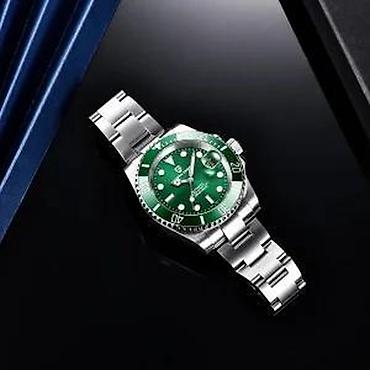 Ručni satovi: PAGANI DESIGN PD-1661 - Zelena - Rolex Submariner Homage Potpuno nov — 13