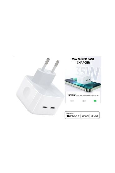 klaviaturalar: IPhone / Android 33W Typ-c iki çıxışlı Adapter başlığı