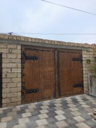 Həyət darvazaları: İşlənmiş Dəmir Həyət darvazası, Yana açılan, 3 m, Mexaniki, Qapı ilə, rəng - Qəhvəyi — 8