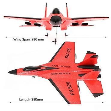 Oyuncaqlar: Pultlu təyyarə "SU-35 fx820 (Qırmızı) 057T22"Pultlu Təyyarə SU-35 — 2