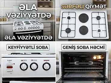 11 pro dubay: Super Xper kombi plitə – qaz + elektrik - Üst panel: 4 qaz ocağı + 2 — 3