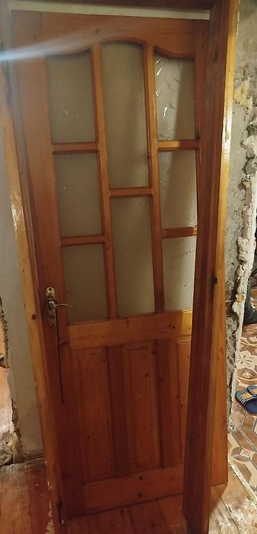absivka taxta: Taxta otaq qapısı – şüşəli dizayn - Material: təbii ağac (laklanmış — 1