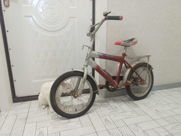 qiz usaqlari ucun velosipedler: İşlənmiş İki təkərli Uşaq velosipedi 16", sürətlərin sayı: 1, Ünvandan götürmə