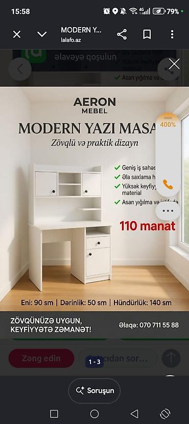 Aeron Mebel – Modern Yazı Masası Zövqlü və praktiki dizaynlı iş lalafo.az -da Aeron Mebel – Modern Yazı Masası Zövqlü və praktiki dizaynlı iş