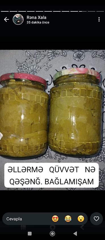 plastik list: Ev üsulu bağ yarpağı – duzlu məhlulda bankaya yığılmış. - Tərkib — 1