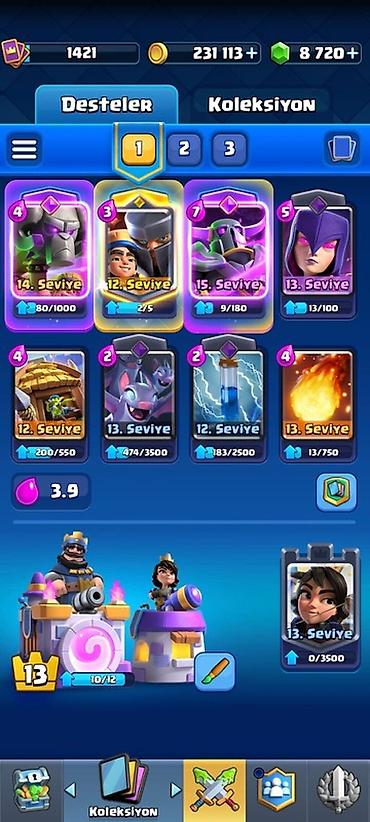qizil destleri: Clash Royale oyun hesabı – eInur5555 - Klan: “BEYAZ ÖLÜM” (Böyük) — 9