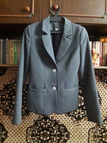 пиджак мурской: Школьная форма, цвет - Серый, Б/у